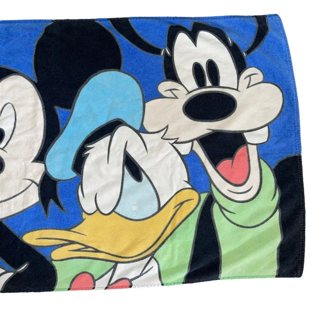 Vintage Walt Disney Mickey Mouse Unlimited Beach Towel Donald Goofy Pluto